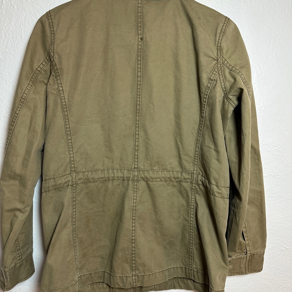 Madewell Women's Jacket Utility Military Fleet Jacket Army Olive
Green Small - Picture 3 of 16